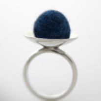 Wool Felt & Silver Ring - FeltUnited 2010